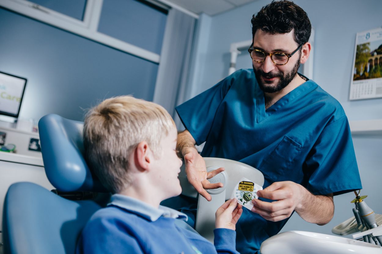 dentist with patient