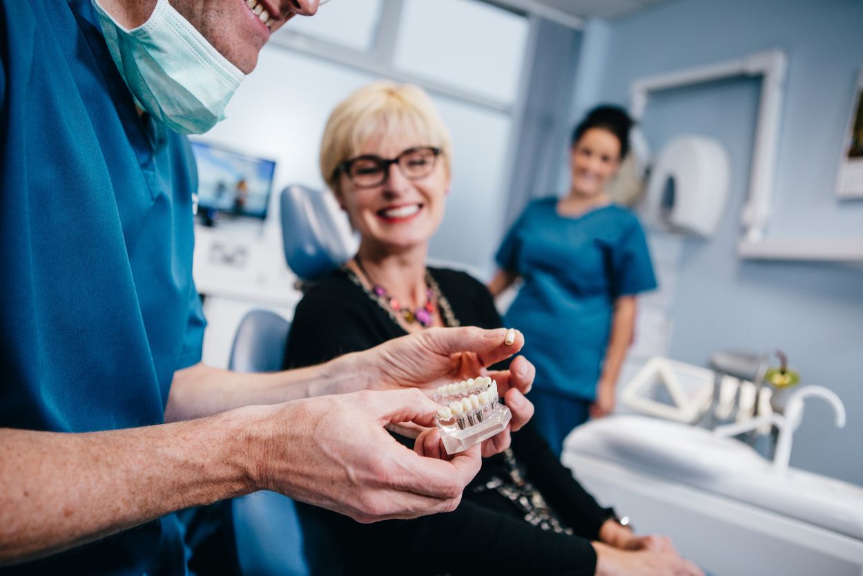 dentist with patient